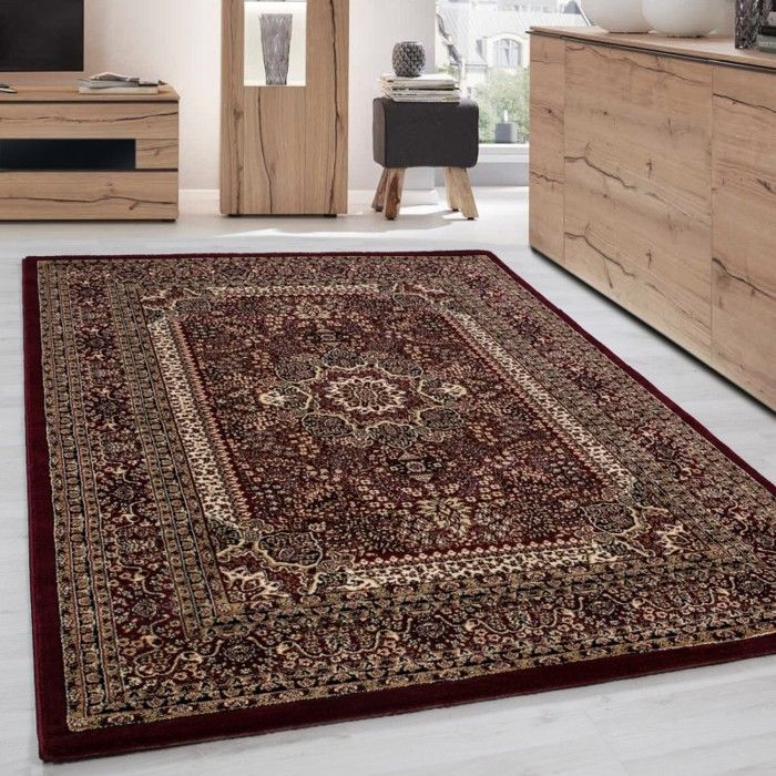 Tapis classique rouge beige à motif oriental – salon salle à manger 12 mm - 160x230 cm - Maison Tapis classique rouge beige à motif oriental – salon salle à manger 12 mm - 160x230 cm - Maison