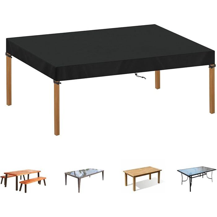 Housse Table de Jardin 160x90x15cm Housse Plateau Table de Jardin Housses Protection 160x90x15cm pour table rectangulaire