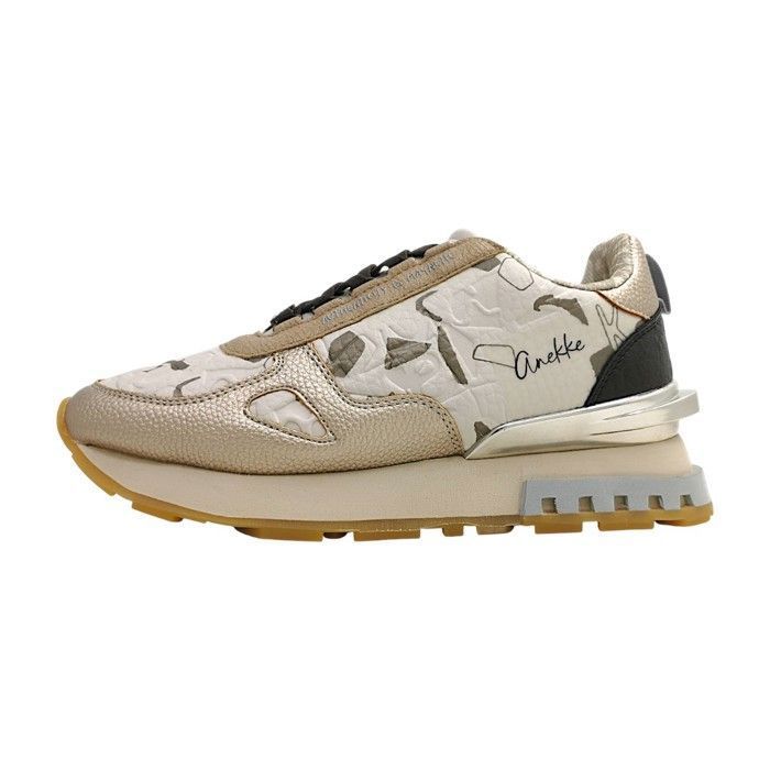 Femmes Anekke chaussure à lacets sportive Lisboa Textile Lacets Plat - beige-or 731 Femmes Anekke chaussure à lacets sportive Lisboa Textile Lacets Plat - beige-or 731