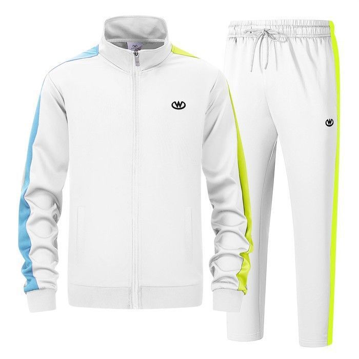 Ensemble survêtement sport homme - Veste zippée & pantalon - 95% polyester - 4 poches - Taille élastique