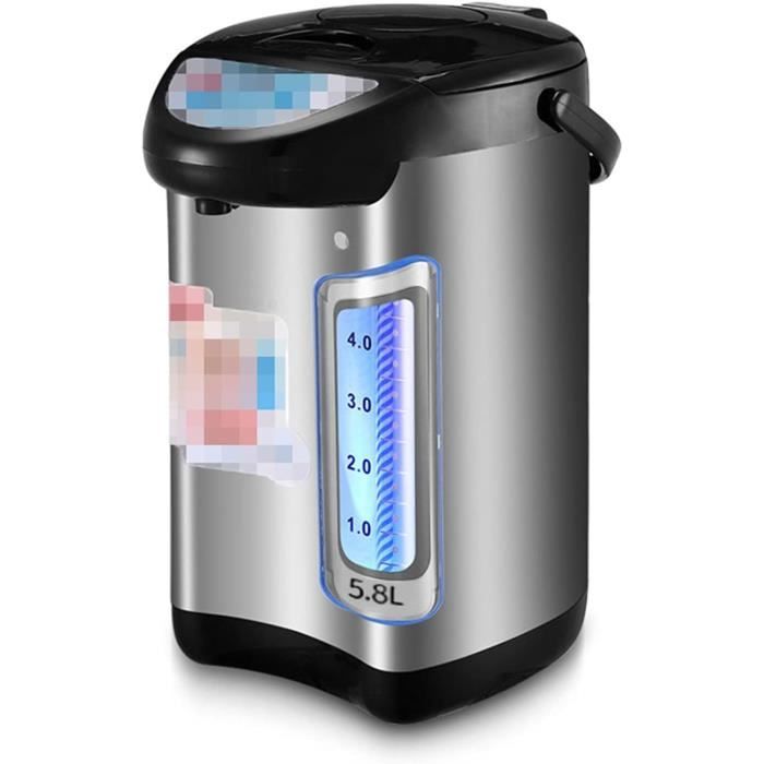 Distributeur D’eau Chaude 4 Litres - 750 W, Acier Inox, Maintien Au Chaud 12 H, Pratique Fêtes