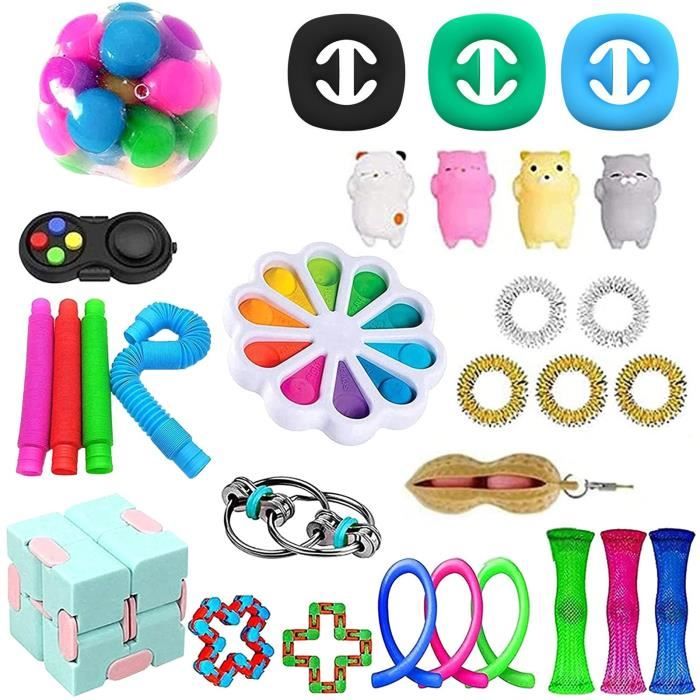 Couleur 27PC Ensemble de jouets anti-stress pour adultes et enfants, de  paquet cadeau cordes extensibles, Sen - Cdiscount Jeux - Jouets