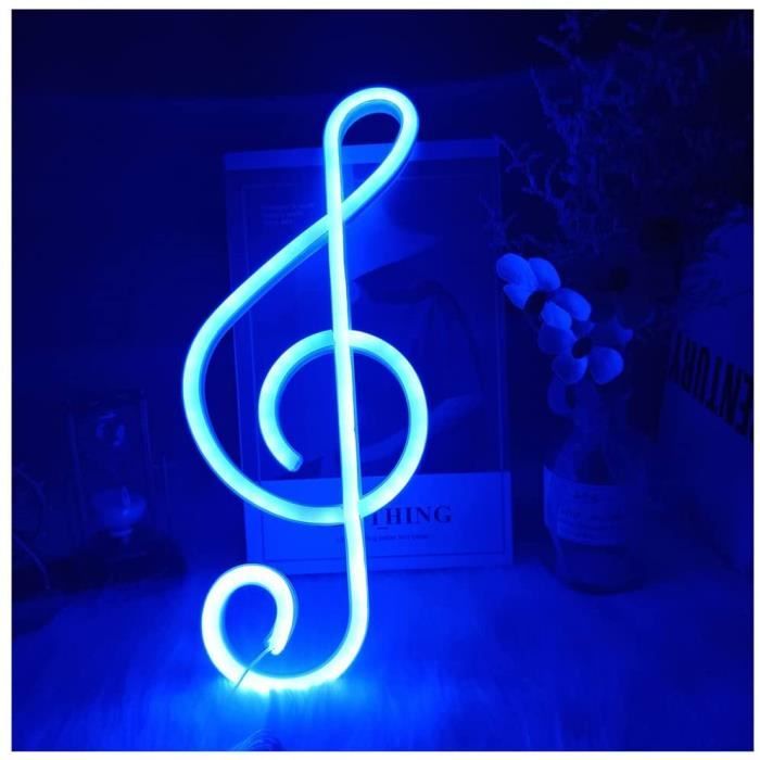 Music Note Note Neon Signes Blue Neon Lumières pour la décoration ...