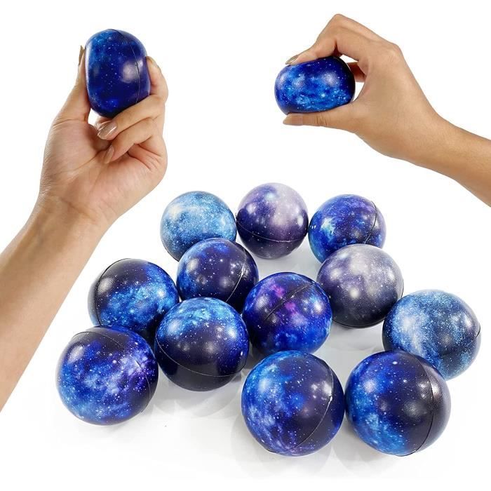 Lot de 12 balles anti-stress galaxie : : Jeux et Jouets