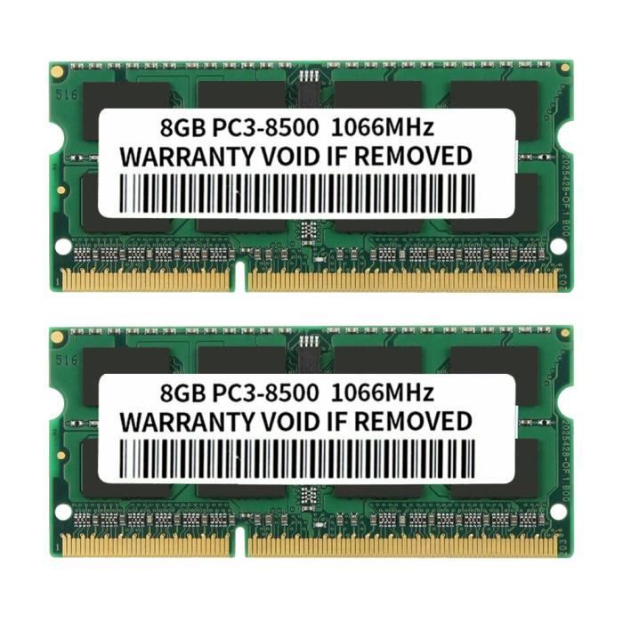 16Go(2x8Go) Mémoire RAM DDR3 PC3-8500 1066MHz Compatible avec pour
