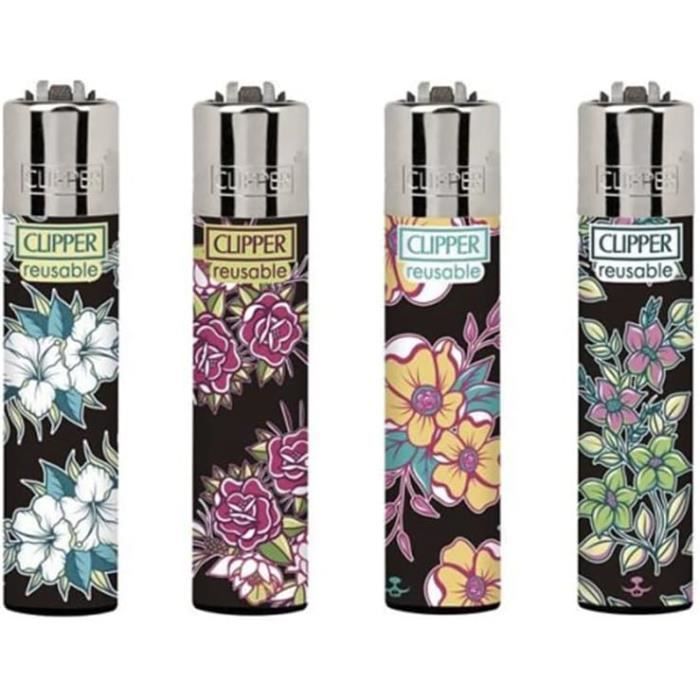 Lot 4 Briquets Clipper Music Generation 2 - Rechargeable & Collection