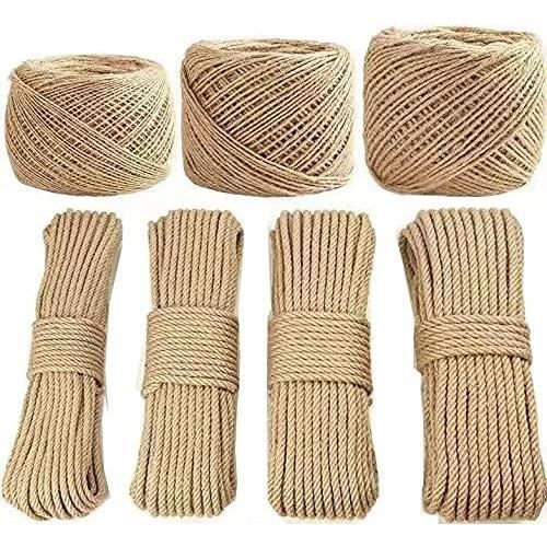 Corde En Jute Naturelle - 10 Mm D'épaisseur, 10 Mètres De Long - Pour Décoration, Jardin, Emballage