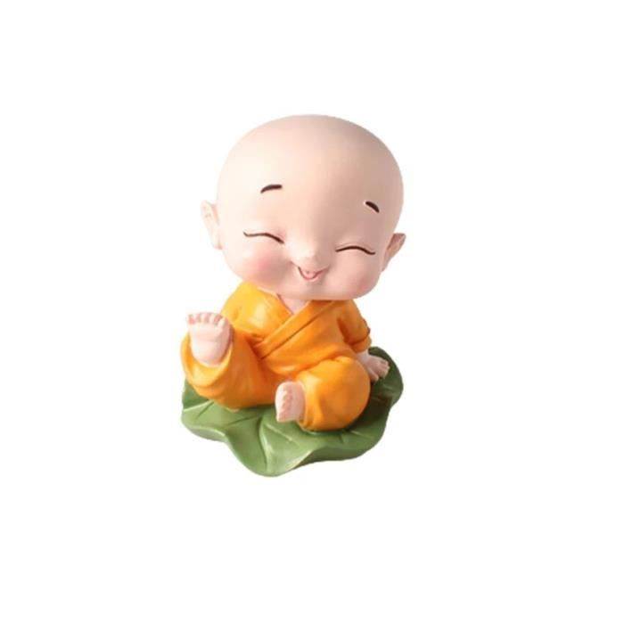 Statuette Bouddha Jizo En Pierre Grise - Décoration Zen Bureau, Aquarium, Méditation