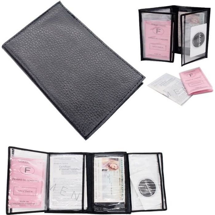 Kinsell/® Pack /Étui de protection porte permis de conduire carte grise et pi/èce didentit/é porte carte