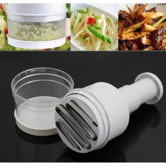 Hachoir à Ail Et Oignons Manuel - Presse-ail Inox 304 Avec Lame Tranchante Pour Cuisine Et Camping
