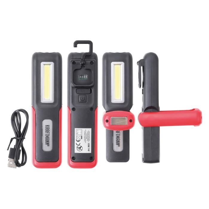 1 LED SMD BALADEUSE 10 LAMPE DE TRAVAIL RECHARGEABLE AVEC AIMANT