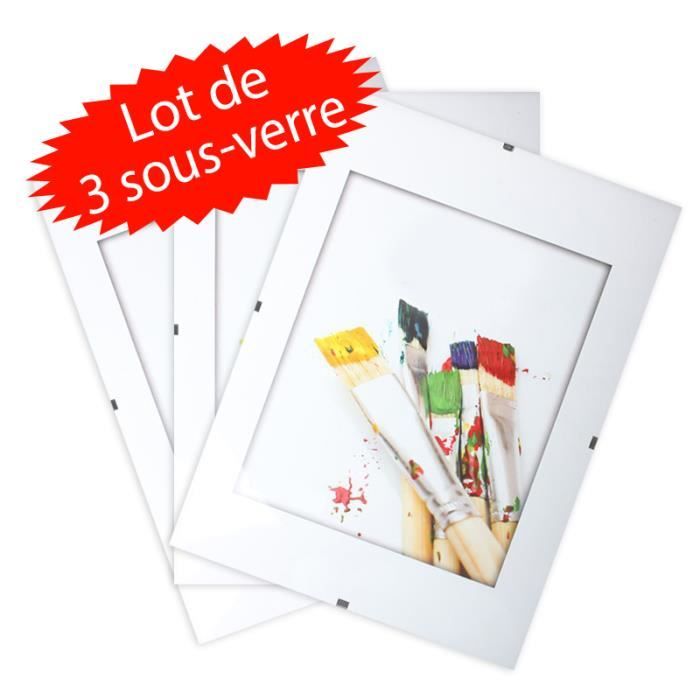 vitre en Verre Cadre /à Clip Lot de 3 sous Verre Photo sans Cadre 15x21 cm /épaisseur 4.5 mm