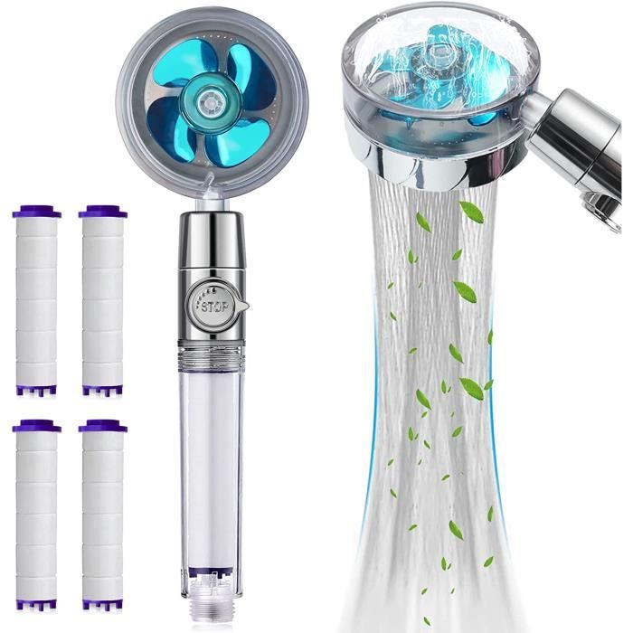 Douchette Pommeau De Douche Anti Calcaire Pommeau De Douche Haute Pression Pivotant à 360 ° Avec 6 Filtres | Leroy Merlin