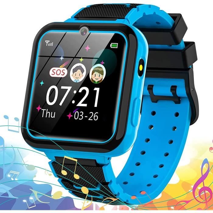 Montre Connectée Enfant 2G - Écran Tactile 1,44 Pouce - Appels, GPS, Caméra, étanche - Pour Enfants 4-12 Ans