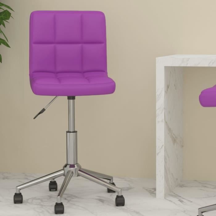 plus moderne© chaise de bureau pivotante violet similicuir bonboutique®owzdwc®