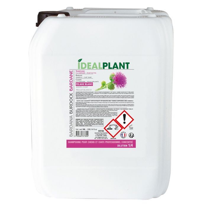 Shampoing blanc à la Bardane IdealPlant : 10L - IDEALPLANT