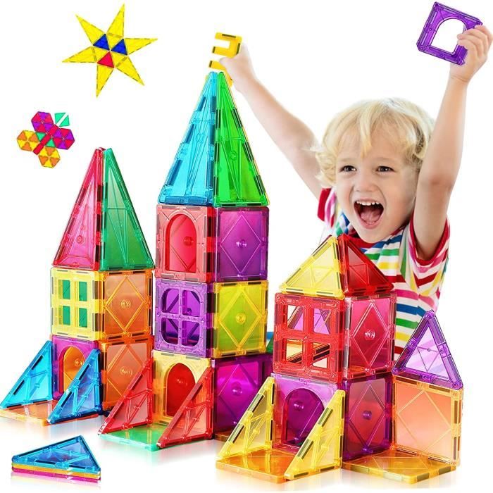 Blocs de construction magnetiques 3D colores pour enfants de 4 a 8 ans ...