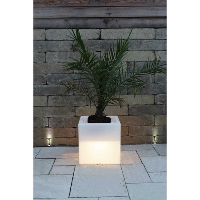 Pot de glowtub Quadratic 38 x 38 x 38 cm lumineux