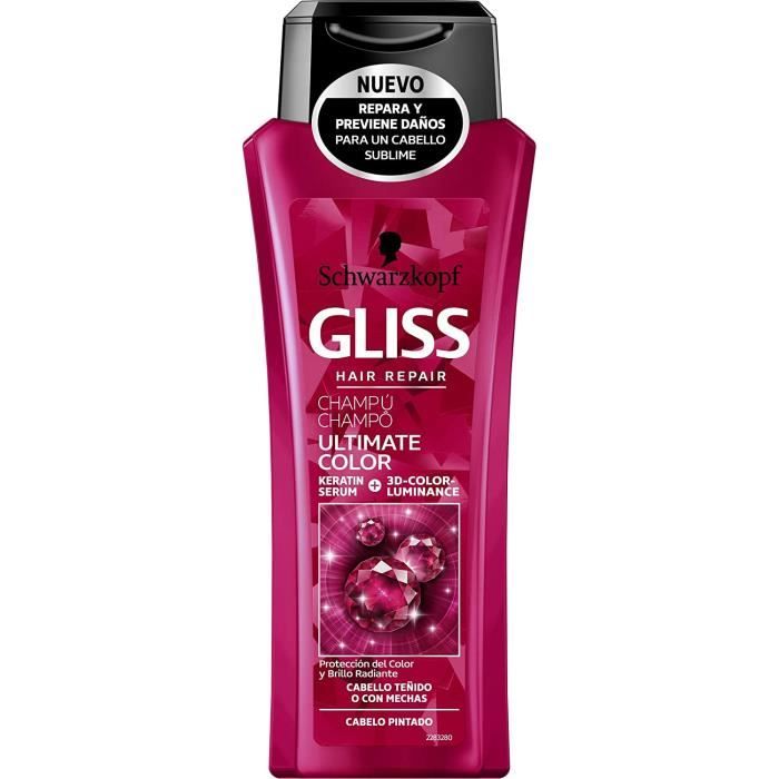 Soins des cheveux Schwarzkopf Gliss – Ultimate Color Shampooing – pour lisser décoloration ou avec mèches – 250 ml Lot d 148296