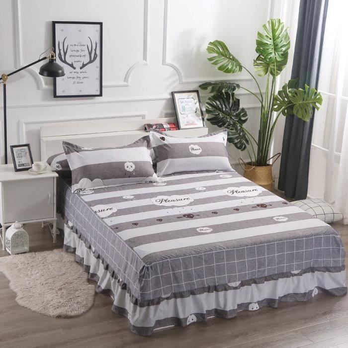 Parure De Lit Microfibre Brossée 180x200 Cm Avec Jupe à Volants Et 2 Taies – Bleu Acier – Déco Chambre Romantique Couvre-lit Microfibre Brossée Parure De Lit Microfibre Brossée 180x200 Cm Avec Jupe à Volants Et 2 Taies – Bleu Acier – Déco Chambre Romantique Couvre-lit Microfibre Brossée