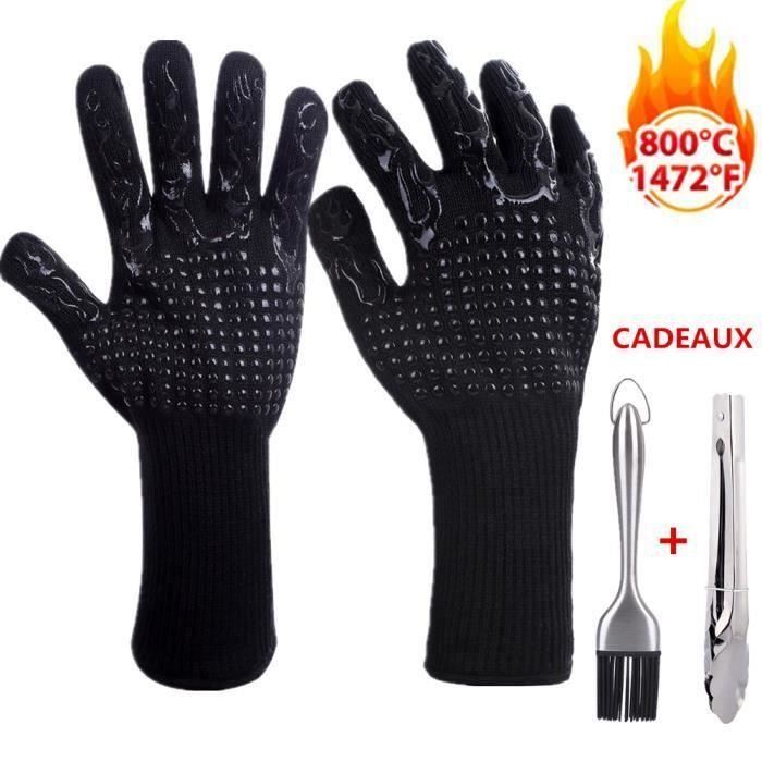 Gant De Cuisine Flintronic Gants De Barbecue, Gants De Four Anti-Chaleur Jusqu'à 800°C Gants Anti Chaleur Gant De Cuisine Flintronic Gants De Barbecue, Gants De Four Anti-Chaleur Jusqu'à 800°C Gants Anti Chaleur