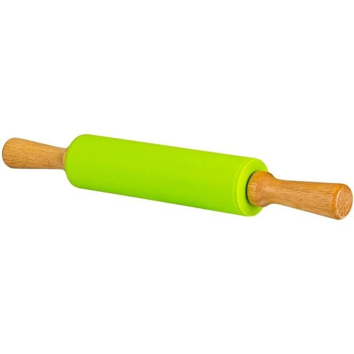 Rouleau À Pâtisserie 38 Cm Avec Manche En Bois Et Silicone Antiadhésif