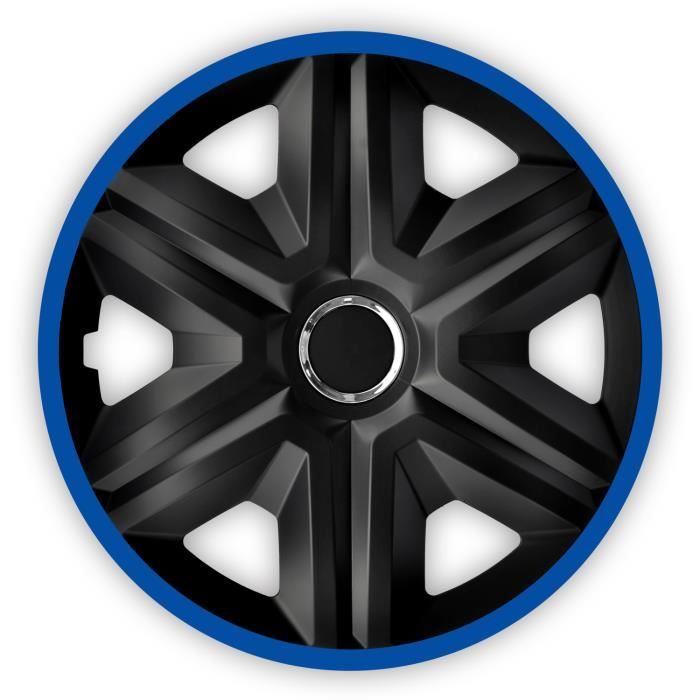 Enjoliveurs de roues FAST LUX noir- bleu 14\