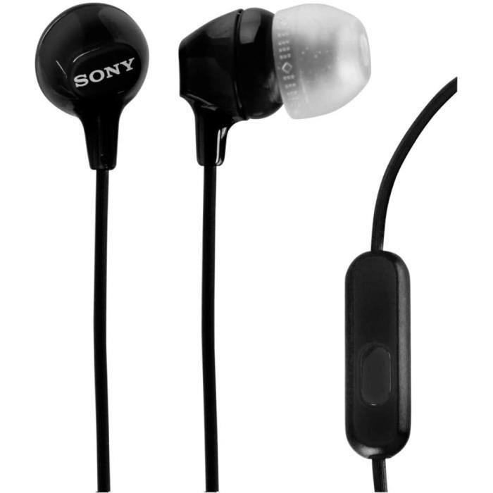 Sony MDR-EX15APB Ecouteurs Intra-auriculaires avec Microphone - Noir