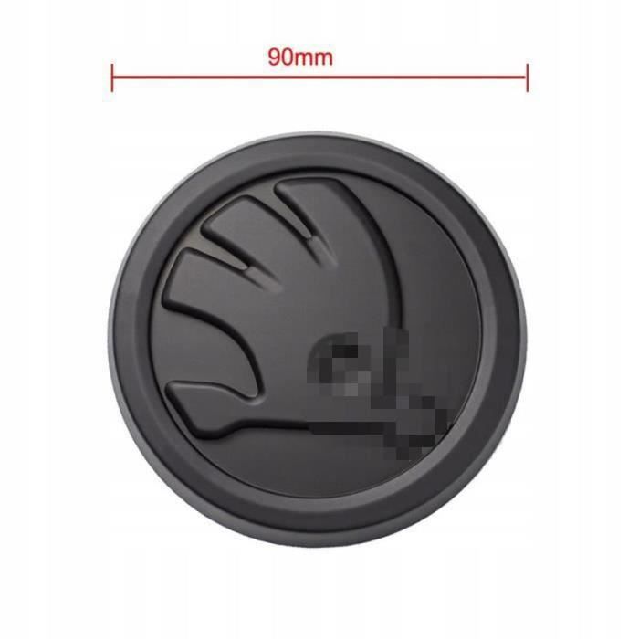 1* Insigne logo emblème avant 90mm noir Adaptation SKODA FABIA OCTAVIA SUPERB ROOMSTER