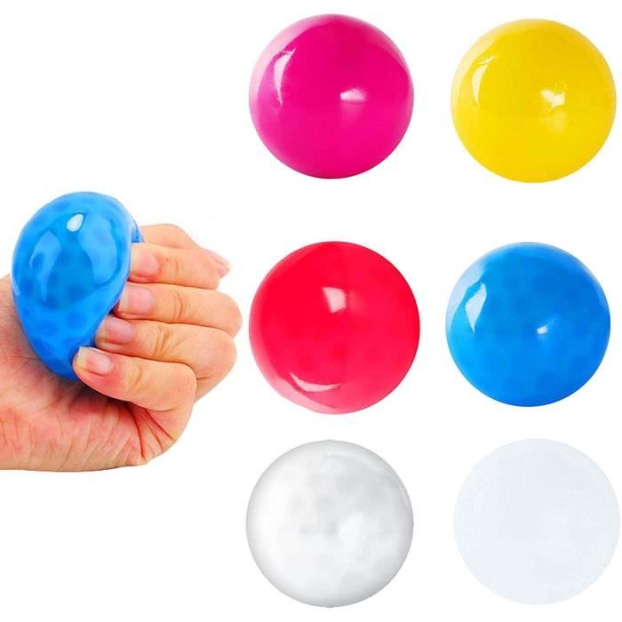 6pc Boules de Plafond collantes – Balles Anti-Stress pour Adultes
