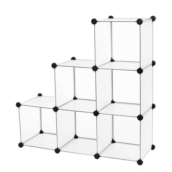 Cubes Etagere De Rangement Modulables Plastiques Cadre En Metal