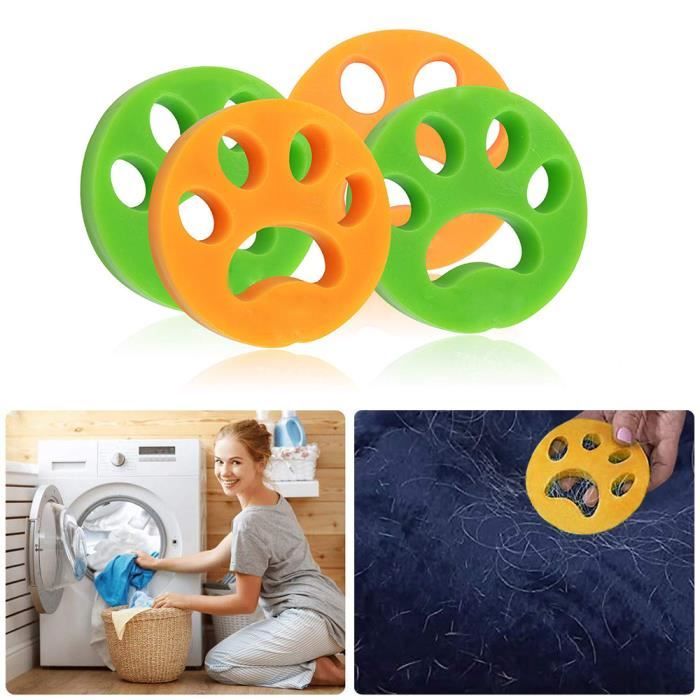 Attrape-poils pour machine à laver - Enlève les poils d'animaux domestiques  des vêtements, literie etc Vert : : Gros électroménager