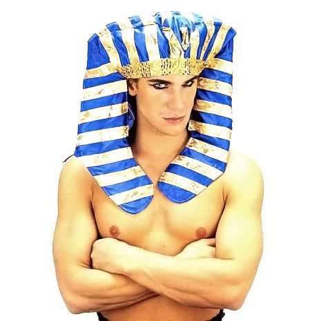 Runtodo Costume de Pharaon éGyptien Chapeau de Pharaon Casque de Roi Roi Plaqué Or pour Halloween Habiller Fournitures de FêTe à ThèMe