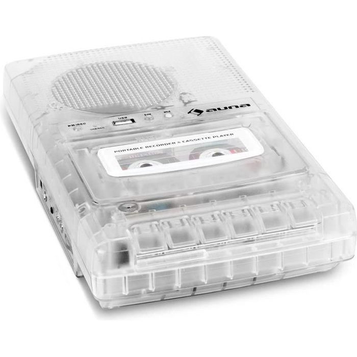 AUNA ClearTech - enregistreur de Cassette Portable, dictaphone