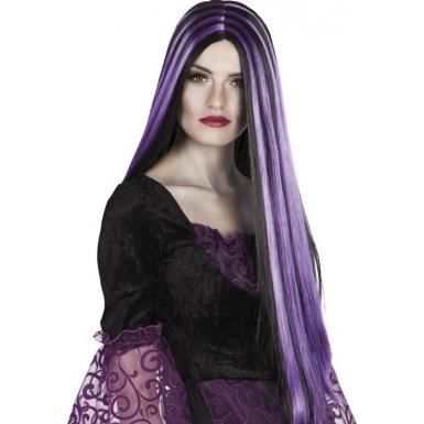 perruque noir halloween