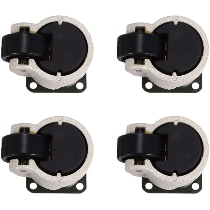 VEVOR Lot De 4 Roulettes De Nivellement GD-40F - 50 Kg Par Roulette, Roues Nylon & Coussinet NBR, Plaques Réglables Pour Meubles, Machines & Équipements