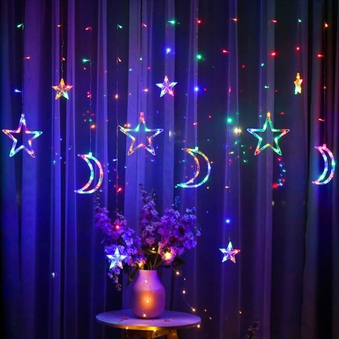 Décoration Ramadan 2023, Guirlandes Lumineuses Étoile Lune 5,4 Pieds 10 Led  Lumières De L'Aïd Moubarak À Piles Pour Intérieu[u12646] - Cdiscount Maison