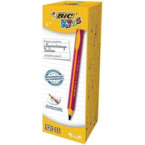 Bic Kids Beginners Graphite Crayons à papier Corps Rose Boîte de 12