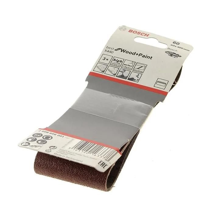 Bandes abrasives 60x400 g60 par 3 2608606001 ponceuse bosch