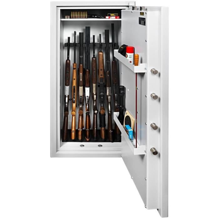 Armoire à fusils - BURG-WÄCHTER - Ranger 800/8 K - Verrouillage à clé - Anti-feu - 8 fusils