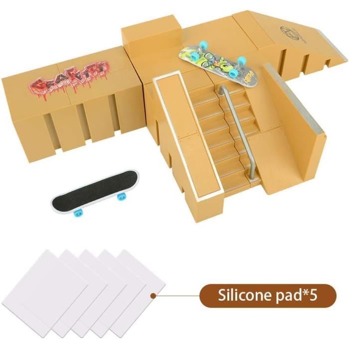 Set De Rampas Para Fingerboard – Mini Skate Park Desmontable Con Dedos, Kit De 6 En 1 Para Adolescentes Y Adultos, Juguetes DIY