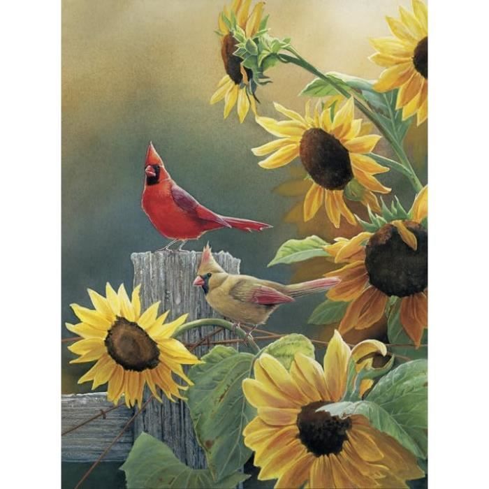 Diamond Painting Perroquet Kit 5D - 40x30cm - Peinture Aux Diamants Strass DIY - Décoration Murale Diamond Painting Oiseaux
