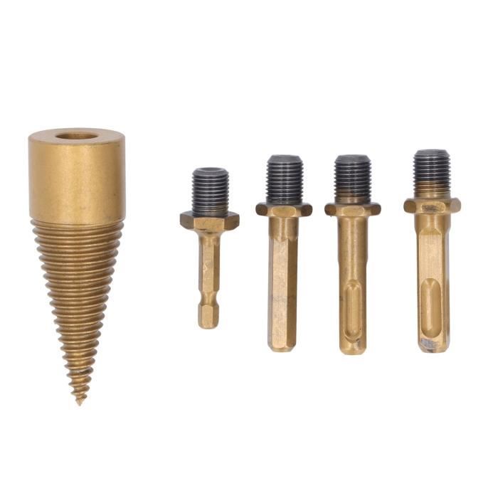 Foret Fendeur à Bois - Queue Hexagonale 50mm - Acier Carbone - Pour Perceuse - Fendage Bûches Rapid