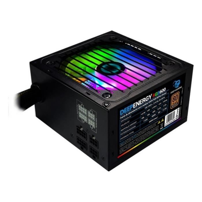 Bloc dAlimentation CoolBox DG PWS600 MRBZ RGB ATX 12 cm - vue 2