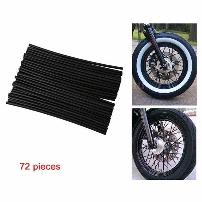 72pcs 24cm Couvre Rayons Moto Roue Moto Cross Couvre Skins Spoke HB006-FOE