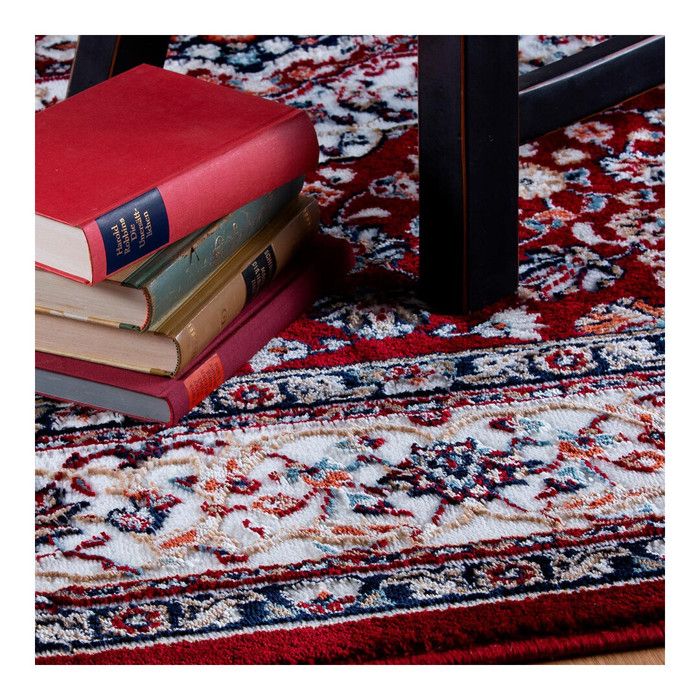 Paco Home Tapis De Salon Poils Ras Lavable Monochrome Style Moderne Rouge Rouge 80x150 cm - Maison