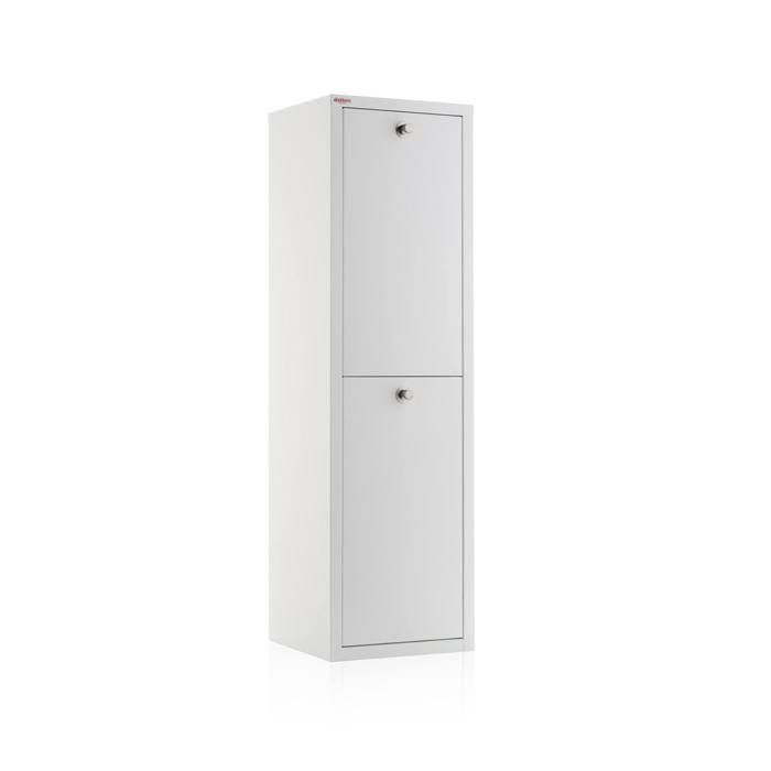 Meuble de tri LUA 2 compartiments (40 L) blanc design compact et fonctionnel DON HIERRO. Meuble de tri LUA 2 compartiments (40 L) blanc design compact et fonctionnel DON HIERRO.