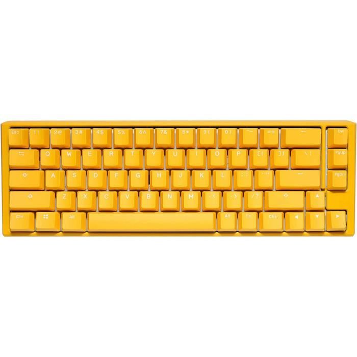 Clavier mécanique – DUCKY – One 3 SF Yellow – AZERTY – Rétroéclairage RGB – 65% compact