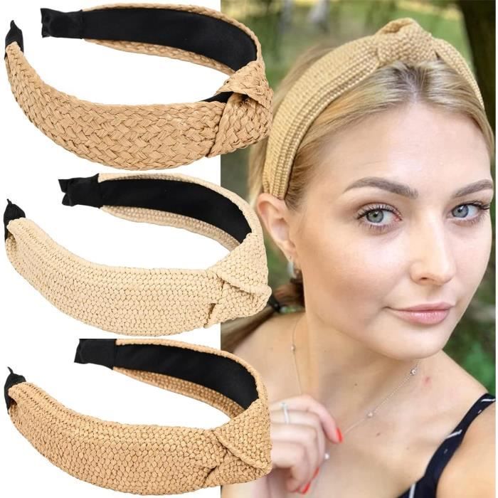 Bandeaux Tricot Hiver Femme - Lot De 2 Noirs, Doux, élastiques - Pour Garder La Tête Et Les Oreilles Au Chaud