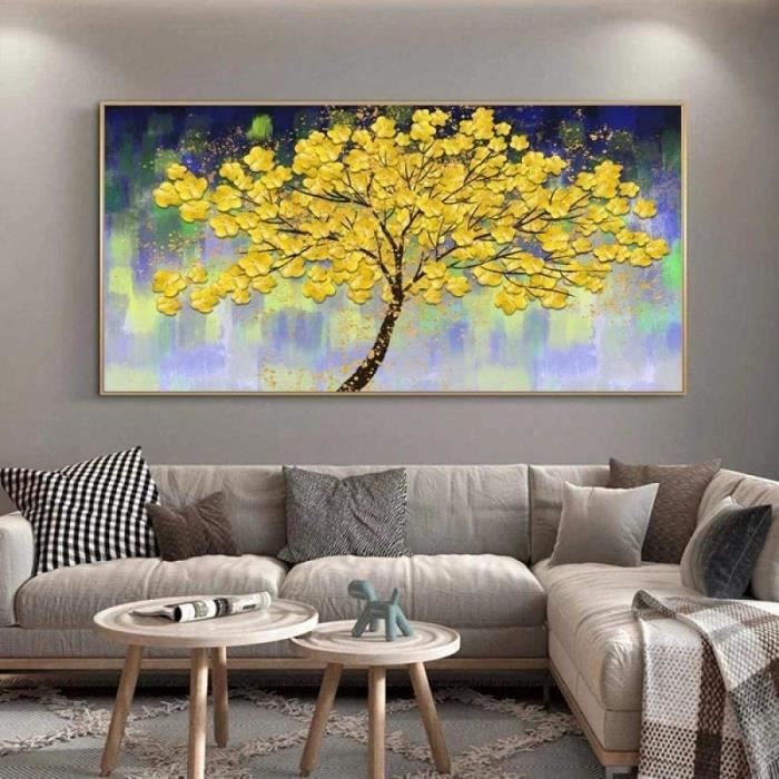 TD® Abstrait arbre paysage peinture à l'huile coloré Pop Art toile  impression moderne maison murale salon chambre fond peinture - Cdiscount  Maison